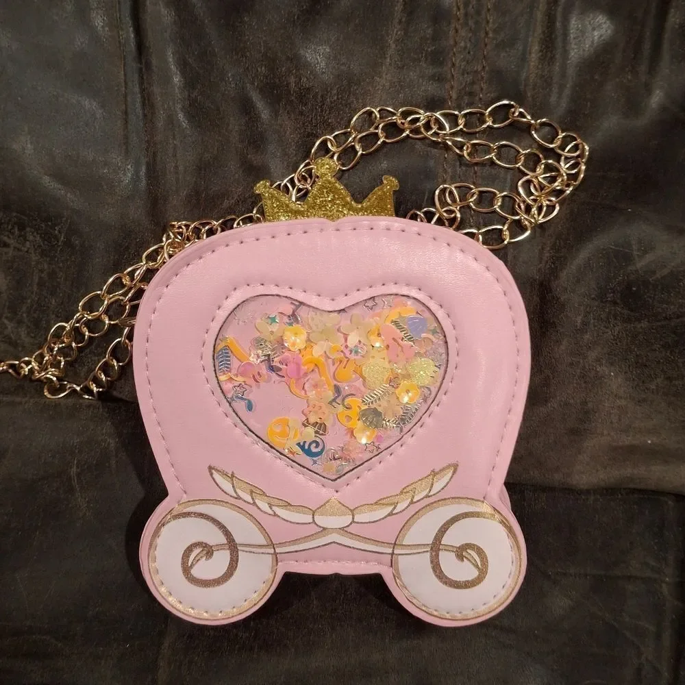 Girls Mini Princess Carriage Purse Bag
